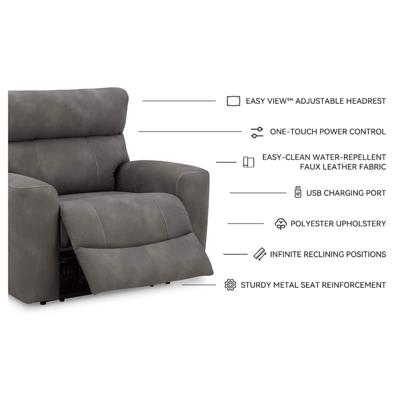 Signature Design by Ashley Next-Gen DuraPella Gray Power Recliner