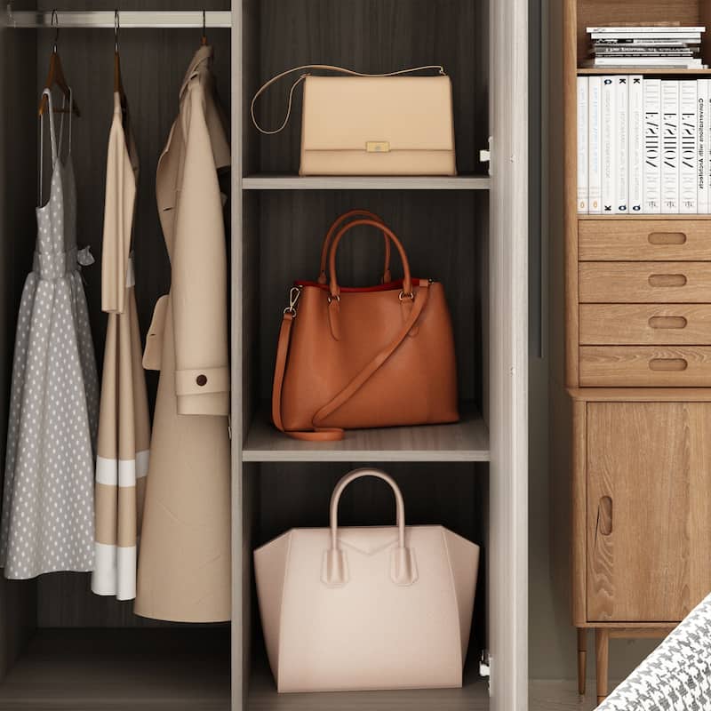 Timechee Large Armoire Wardrobe Closet Cabinet 4 Doors