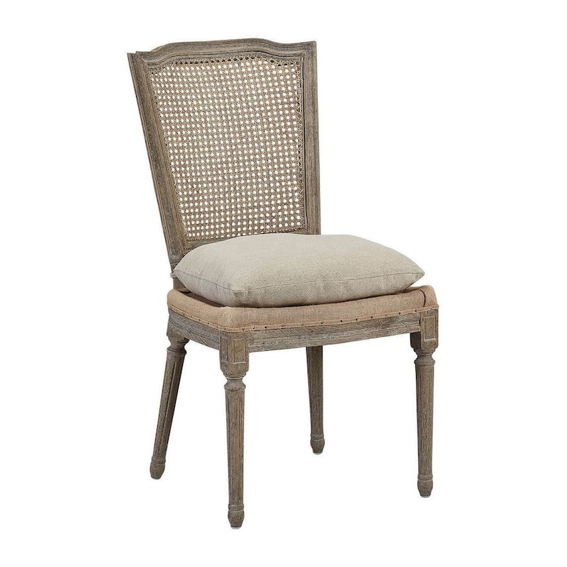 Furniture Classics Morton Reclaimed Pine Upholstered Dining Chair, Driftwood