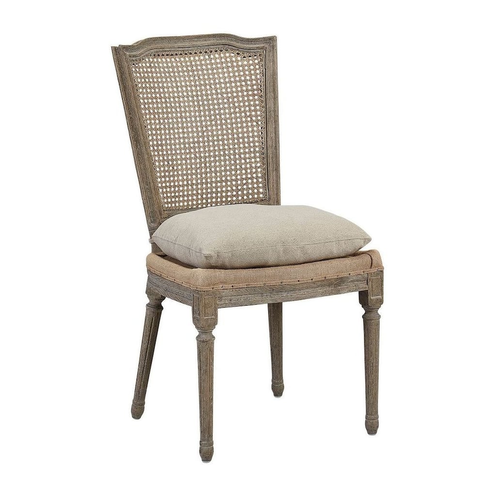 Furniture Classics Morton Reclaimed Pine Upholstered Dining Chair, Driftwood