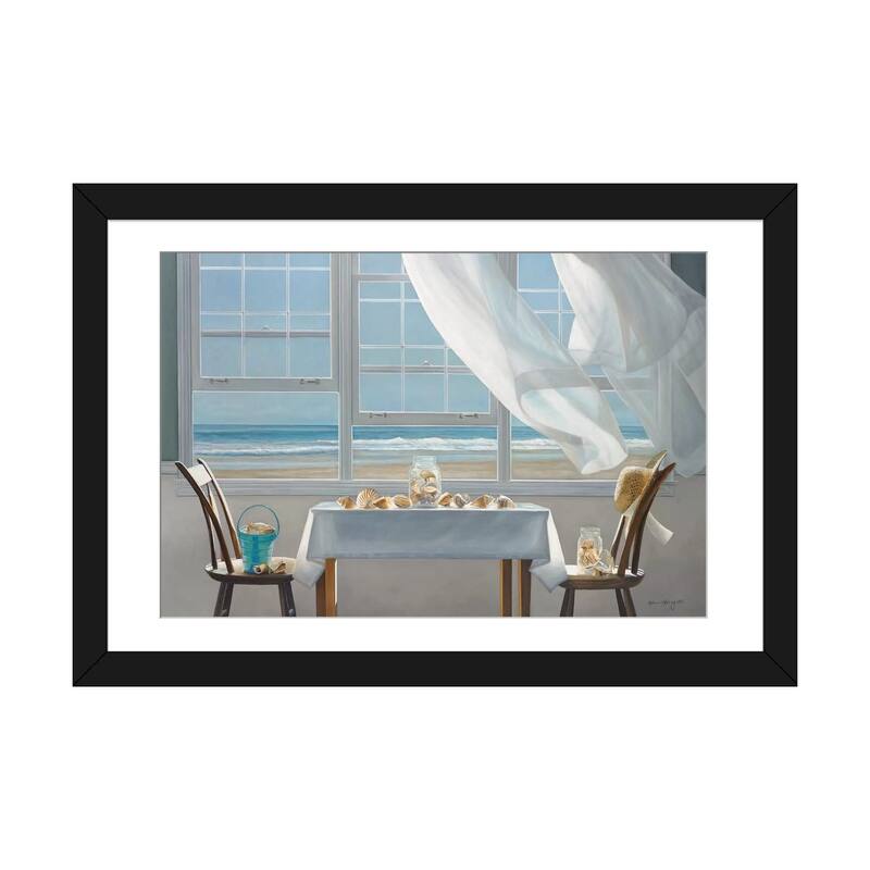 iCanvas "The Shell Collectors" by Karen Hollingsworth - Black - 24x32x1