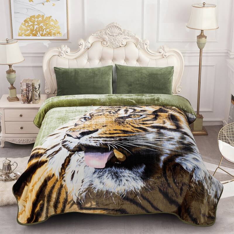 Printed Rachel Plush Blanket 75"x91"