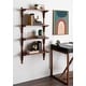 preview thumbnail 2 of 32, Kate and Laurel Meridien Mid-Century Wall Shelves - 24x8x24