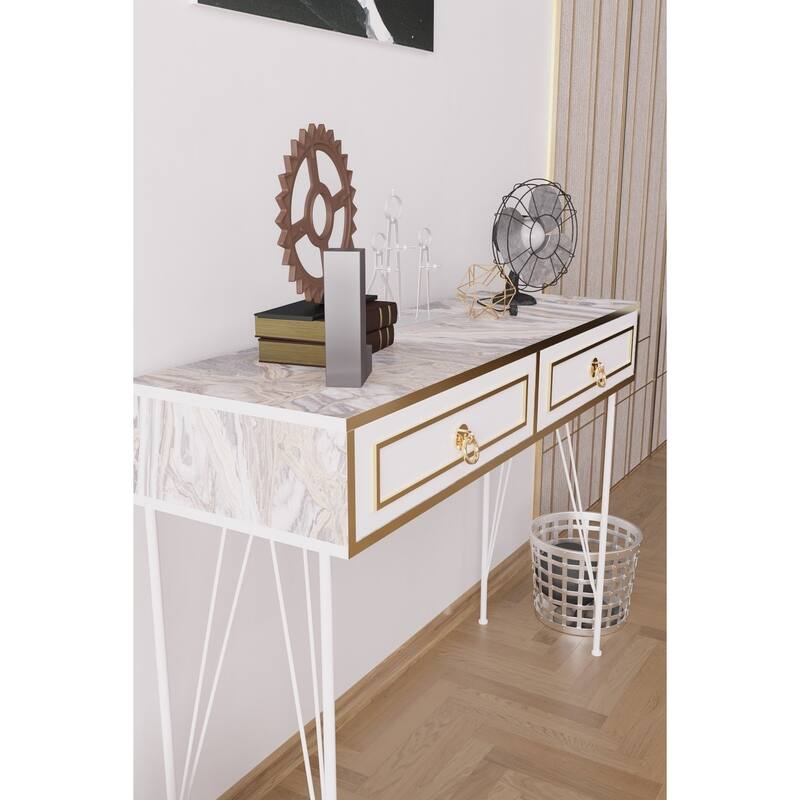 Ardeno Metal Legs Wood Base Console Table