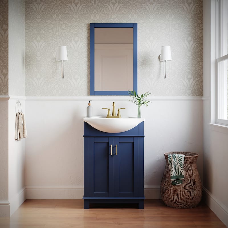 Fresca Hartford 24" Free Standing Single Basin Vanity Set with - Royal Blue