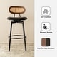 preview thumbnail 57 of 60, Glitzhome Industrial Modern Adjustable Bar Table Rustic Steel 3-Piece Pub Sets