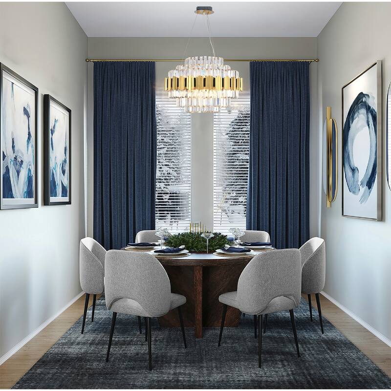 18 Light Gold Chandelier With Clear Crystal Accents