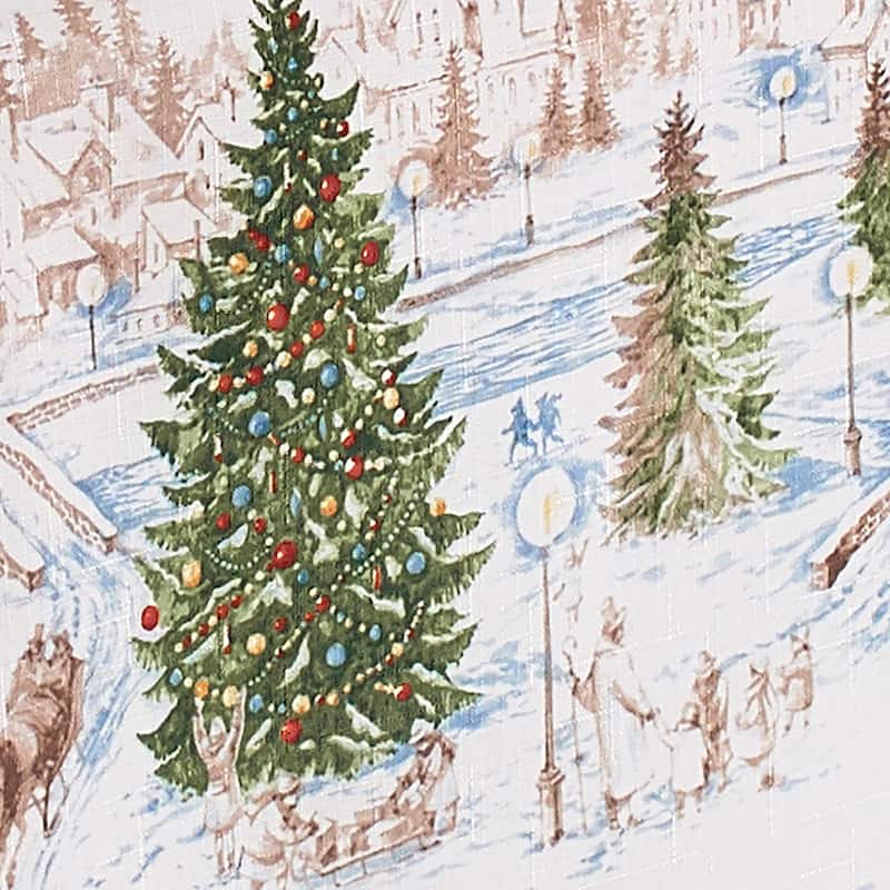Santa's Snowy Sleighride Tablecloth