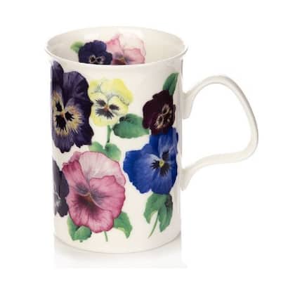 Roy Kirkham Lancaster Mug - Pansy, Set of 2; Color: Yellow and Brown