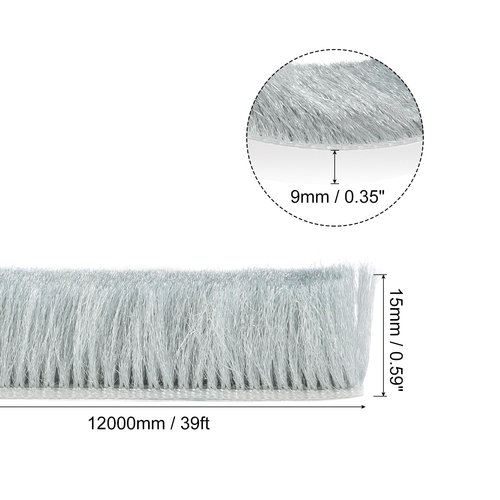 Weather Stripping Brush, Self-Adhesive Seal Weatherstrip Sweep