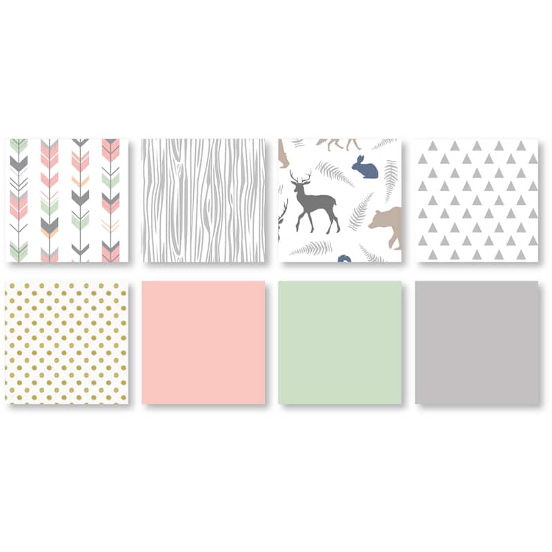 Sweet Jojo Designs Coral and Mint Woodsy Collection 3-piece Full/Queen Comforter Set