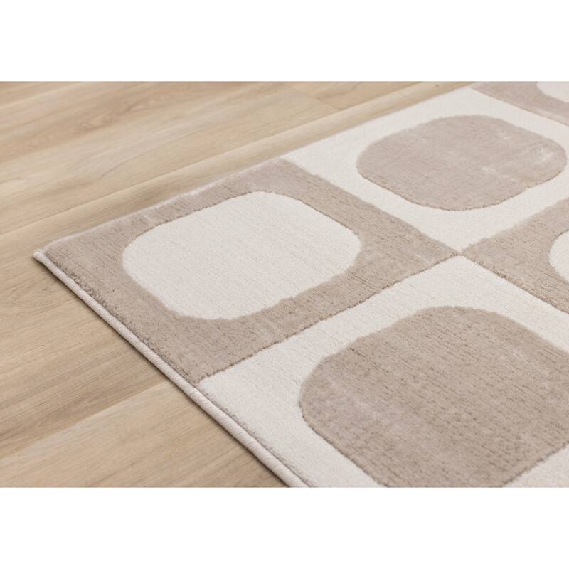 Leonardo Beige Off-White Vintage Patterned Area Rug