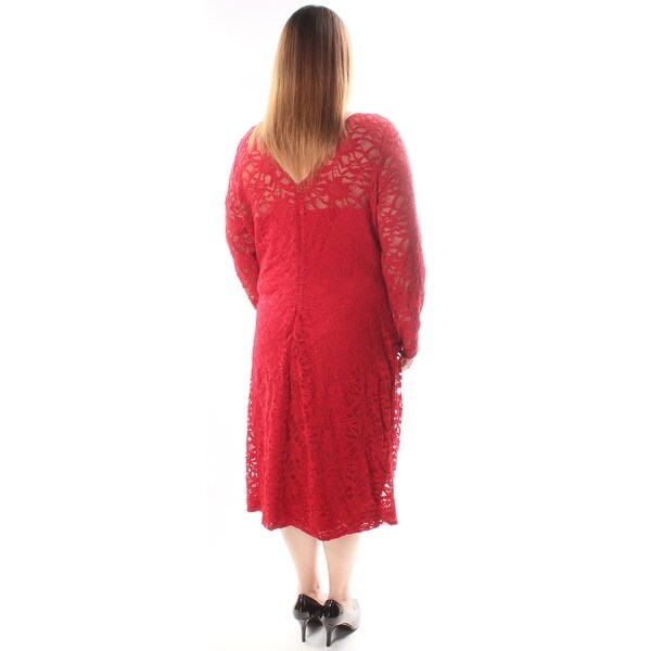long sleeve midi dress size 18