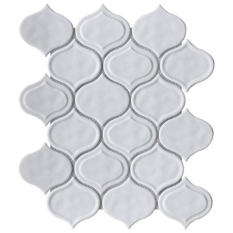 TileGen. Recycle Classic Jolanda Glass Mosaic in White Wall Tile (10 sheets/8.2sqft.)