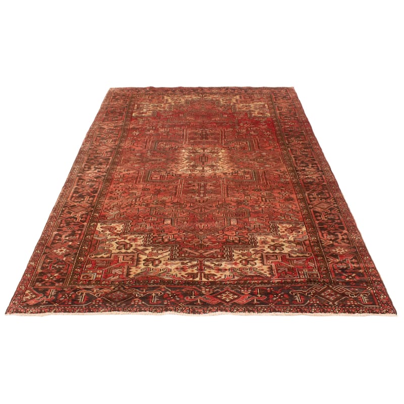 ECARPETGALLERY Hand-knotted Sarabi Red Wool Rug - 7'9 x 11'6