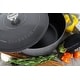 preview thumbnail 4 of 3, Chasseur 7.1-quart Caviar Grey Enameled Cast Iron Round Dutch Oven
