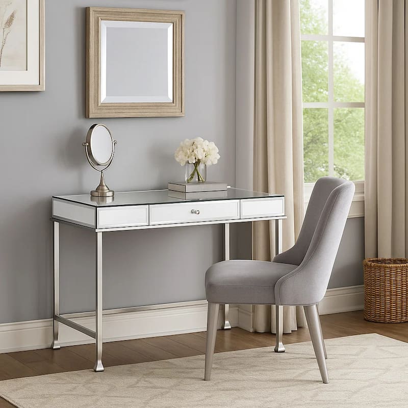 Rectangular Storage Writing Desk, White