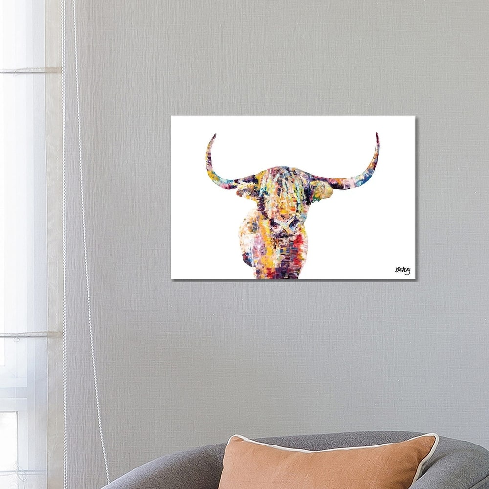 iCanvas "Highland Cow" by Becksy Canvas Print