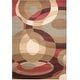 preview thumbnail 2 of 6, Woven Coen Geometric Circles Plush Area Rug