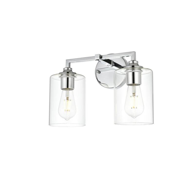 Roman 1 Light Black and Clear Bath Sconce