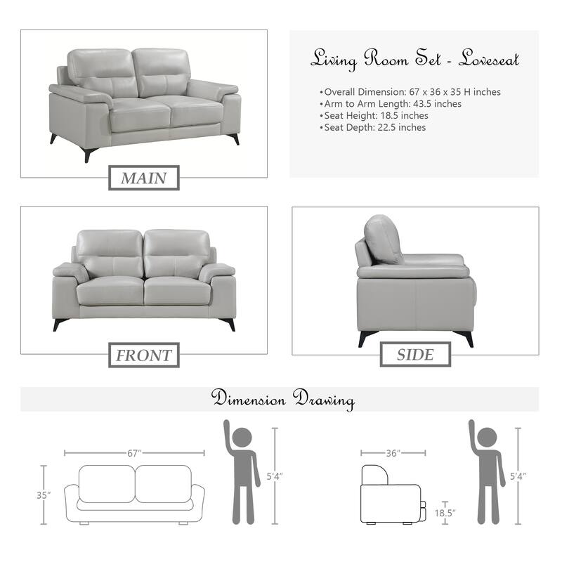 Socorro 3-Piece Living Room Set