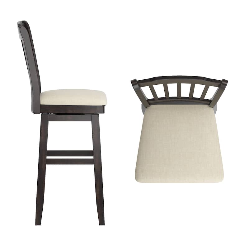 Ronda Slat Back Wood Swivel Chair