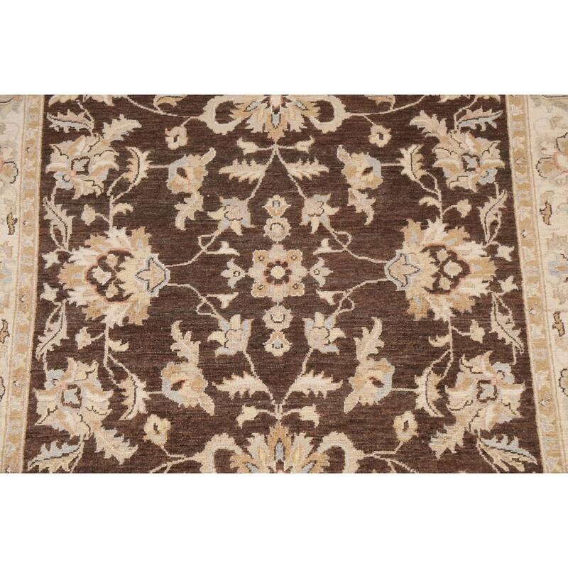 Vegetable Dye Chobi Peshawar Oriental Area Rug Handmade Wool Carpet - 4'11" x 7'3"