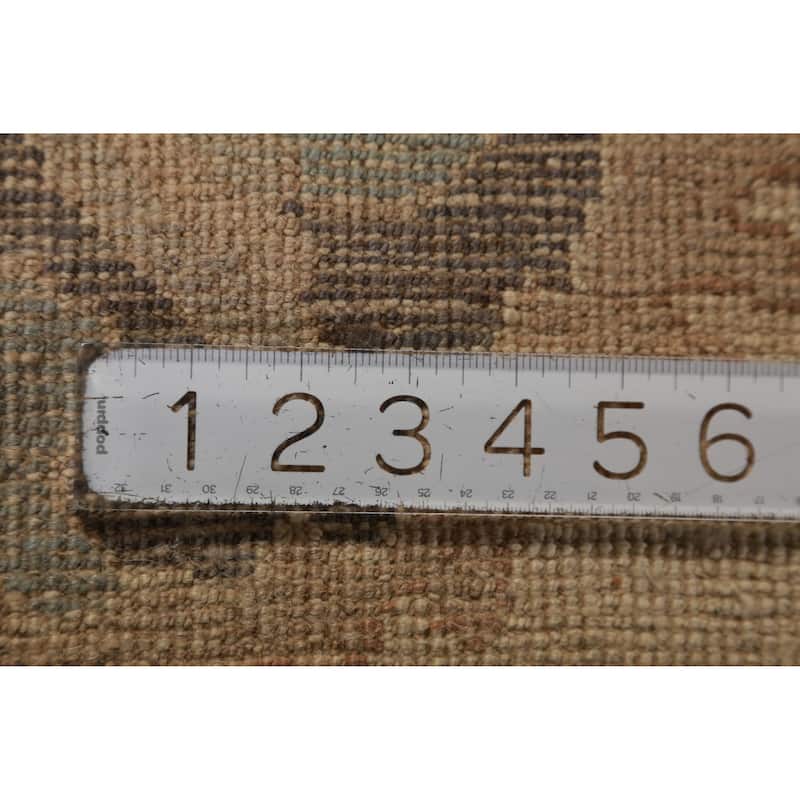 Hand Knotted Oriental 100% Wool Carpet Transitional All-Over Greys & Charcoal Oushak Area Rug - 9' 5'' X 8' 2''