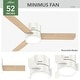 preview thumbnail 5 of 24, Hunter 52" Minimus Modern Sleek Low Profile Ceiling Fan with LED Light, Handheld Remote - Contemporary, Transitional