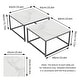 preview thumbnail 14 of 14, Square Sintered Stone top Nesting Coffee Table (Set of 2) - 27.5" x 18.9"