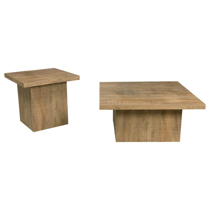 Exeter Mango Square 2-piece Coffee Table Set