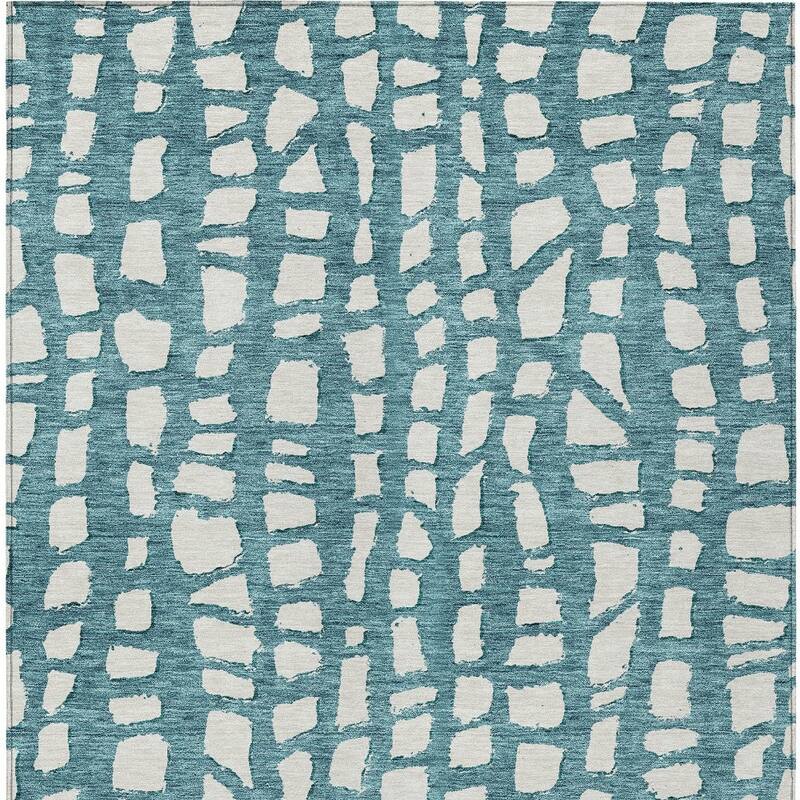HomeRoots Abstract Transitional Rectangle Outdoor Rug