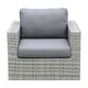 preview thumbnail 3 of 3, Miami 4-Piece Patio Seating Rattan Wicker Love Seat Set With Olefin Cushions And Coffee Table Outdoor - Grey