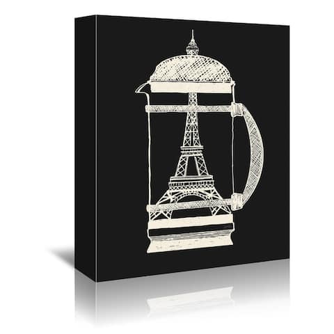Americanflat - 8" x 10" French Press by Ndtank Wrapped Canvas Wall Art