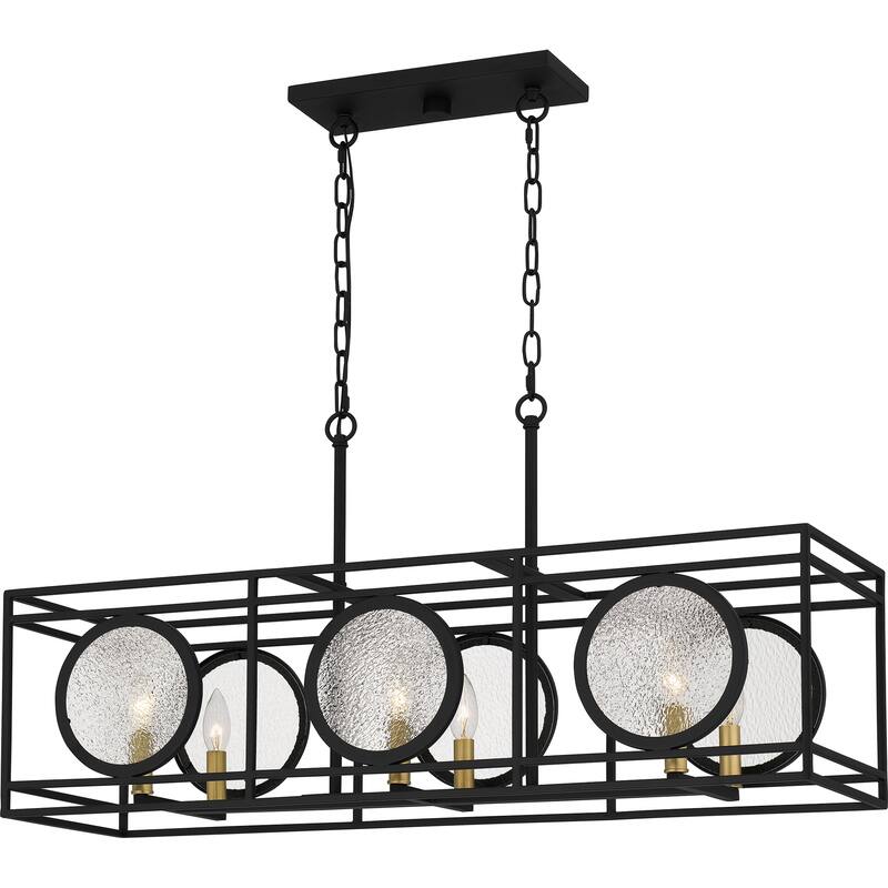 Chalamont 6-Light Earth Black Island Light - Earth Black