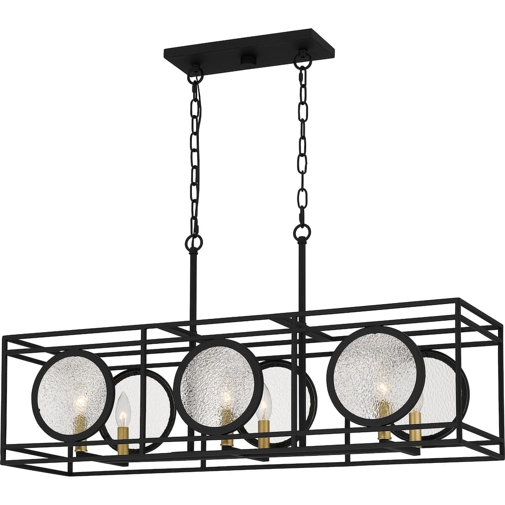Chalamont 6-Light Earth Black Island Light - Earth Black