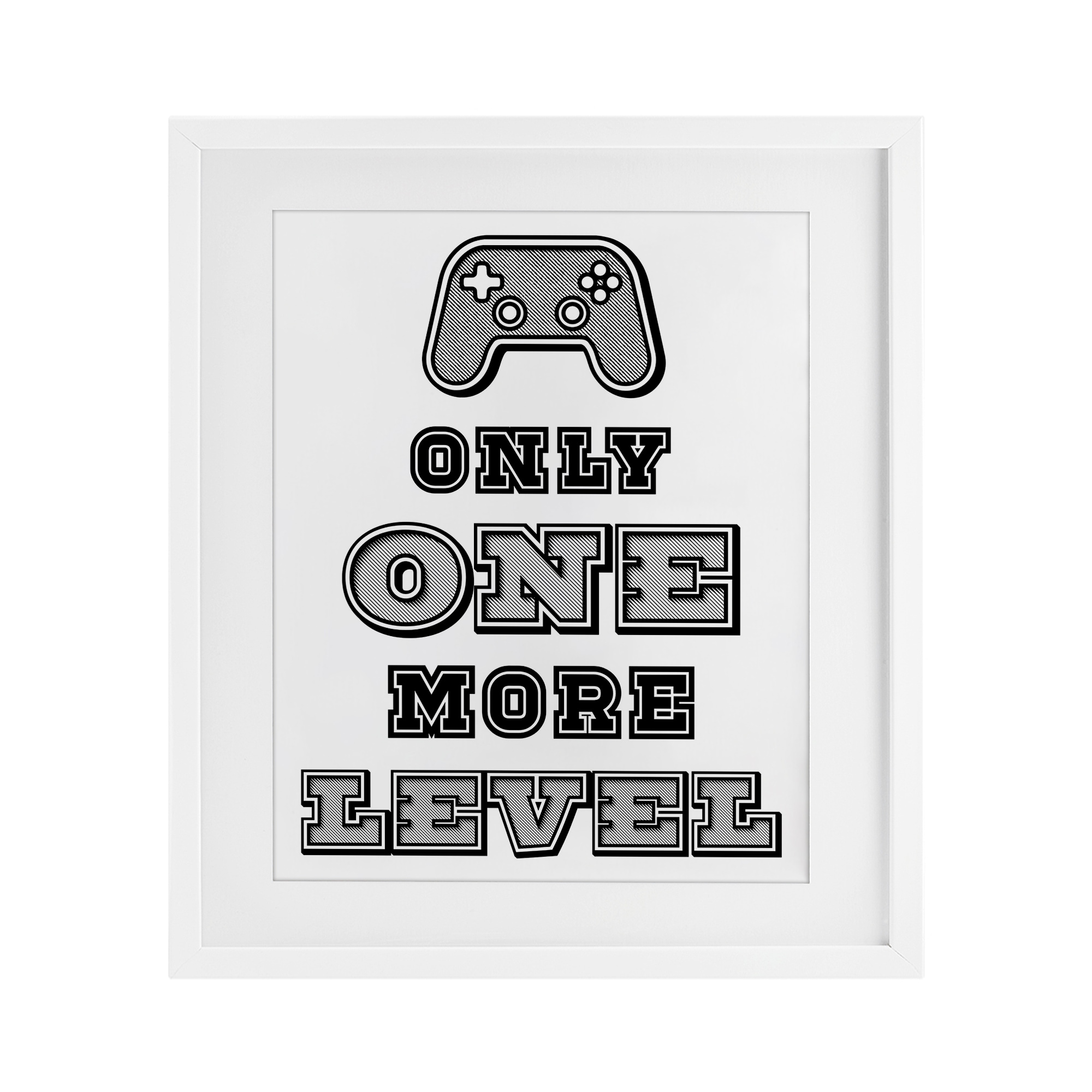 Stupell One Level Motivational Gamer Under Glass Framed Design By Marcus Prime