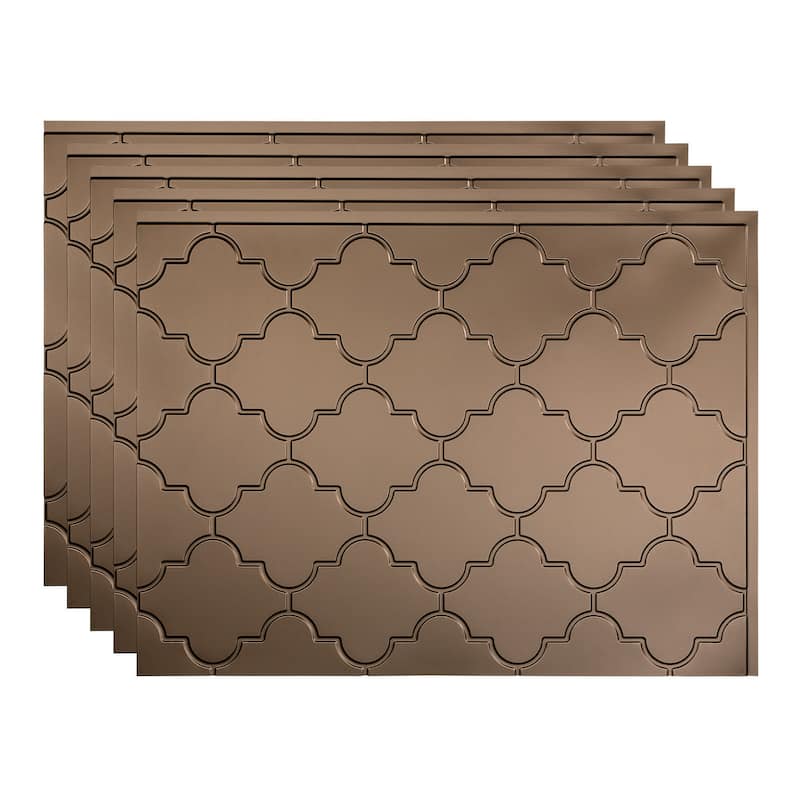 FASÄDE Monaco Decorative Vinyl Backsplash Panel - 5 Pack - Argent Bronze