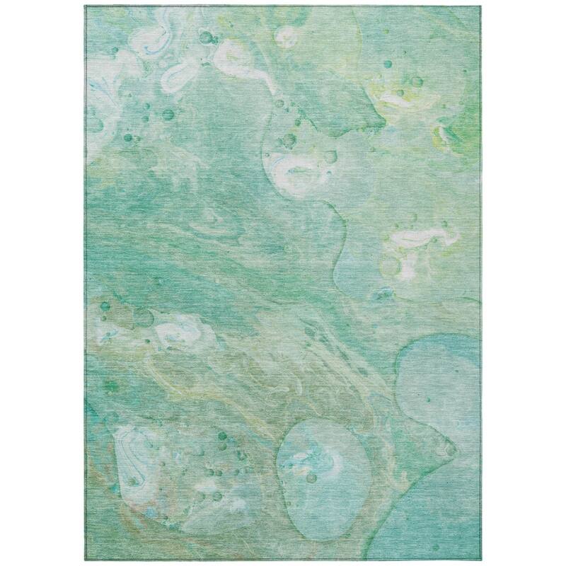 HomeRoots Abstract Transitional Rectangle Outdoor Rug