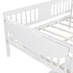 preview thumbnail 6 of 7, Full size Daybed Wood Slat Support with Two Drawers and Rails in Three Sides