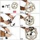 preview thumbnail 13 of 12, Woodly Farmhouse 3-Light Distressed Wood Modern Cage Drum Semi-Flush Mount for foyer - 14" D x 9" H