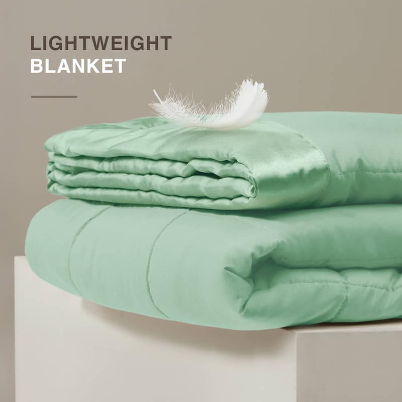 Madison Park Prospect Lightweight Down Alternative Blanket with Satin Trim