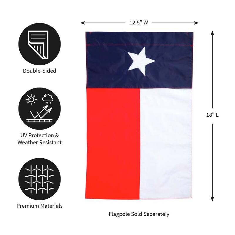 12.5 in. x 18 in. Texas State Flag Garden Applique Flag