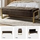 preview thumbnail 8 of 53, Alina Modern Upholstered Flip Top Storage Bench with Metal Legs by HULALA HOME