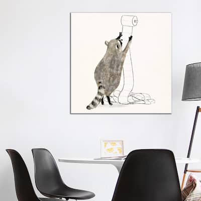 iCanvas "Rascally Raccoon IV" by Victoria Barnes Canvas Print