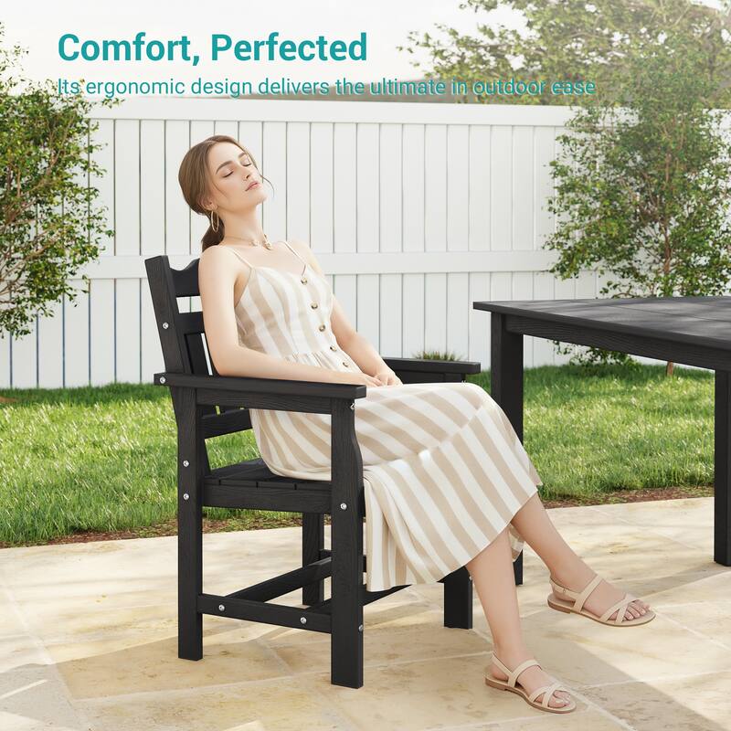 HIPS All-weather Outdoor Dining Chairs with 304 Hardware (Set of 2)