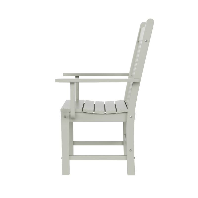 Laguna Hdpe All Weather Outdoor Patio Dining Chair With Arms