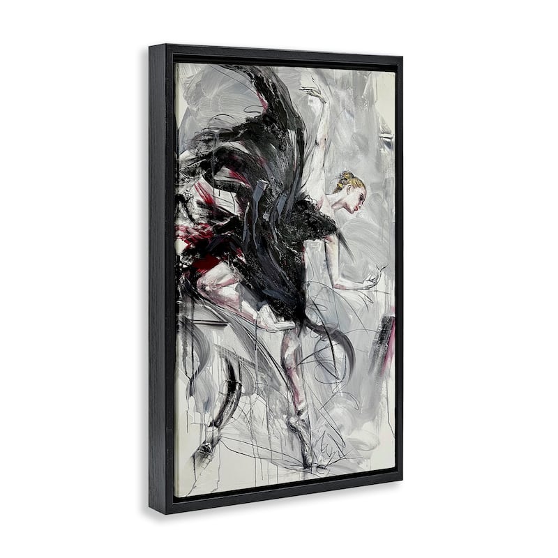 Stupell Modern Elegance Dancer Framed Floater Canvas Wall Art Design By Lucille Lee