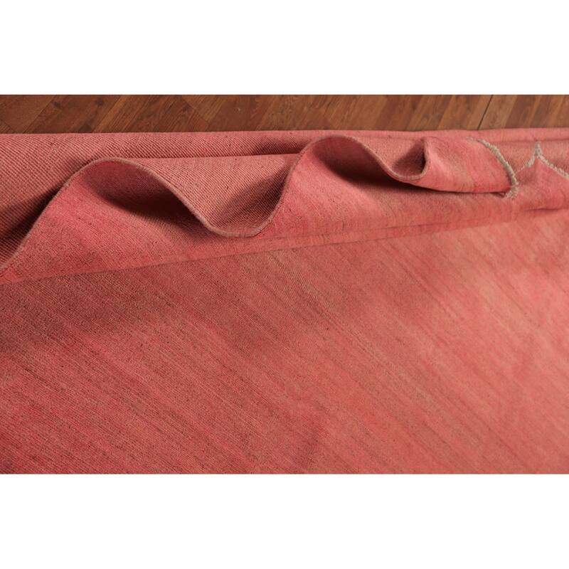 Pink Gabbeh Oriental Area Rug Handmade Wool Carpet - 6'8" x 9'6"