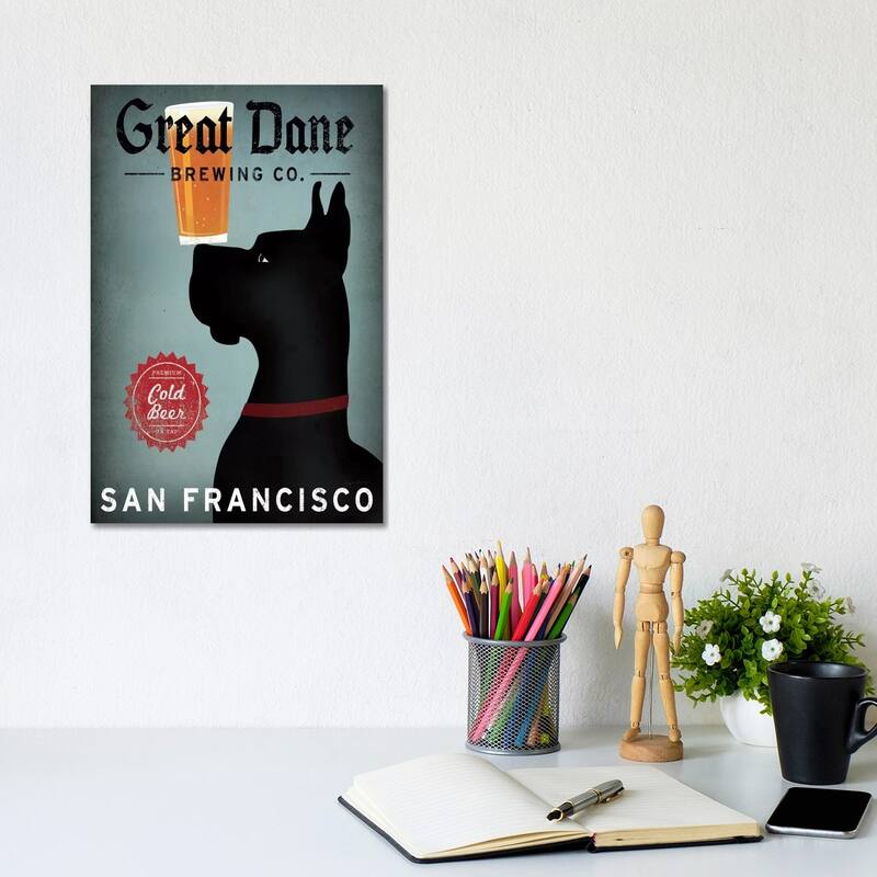 iCanvas "Great Dane Brewing Co." by Ryan Fowler Canvas Print - 12x8x0.75